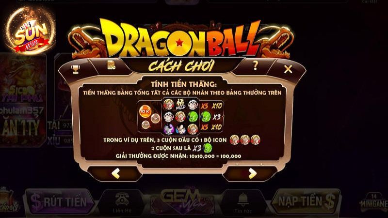 Luật chơi đầy đủ của game slot Dragon Ball