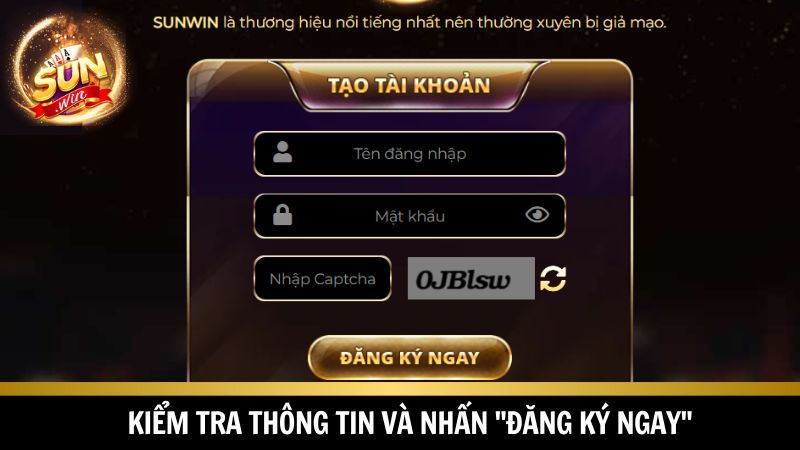 Những sai sót thường xuyên xuất hiện khi đăng ký Sunwin